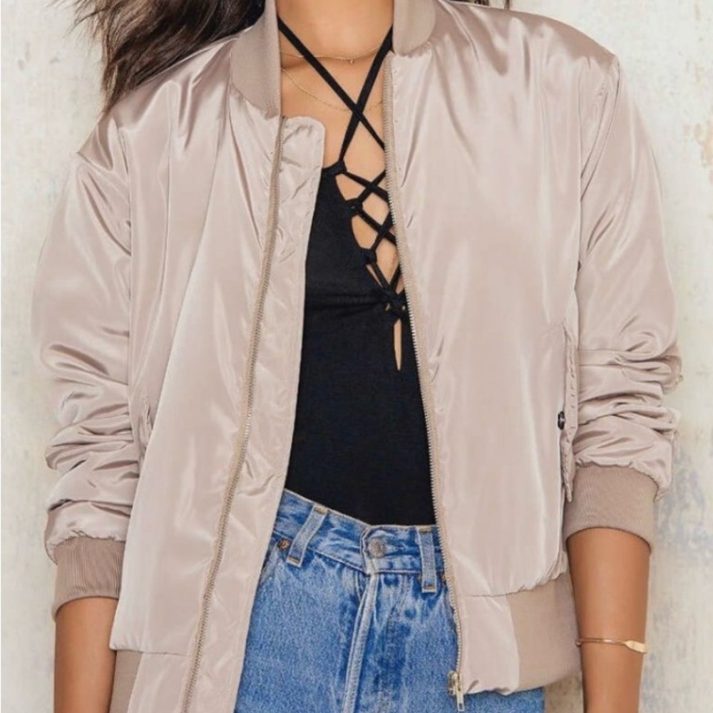 NAKD Women's Tan Bomber Jacket